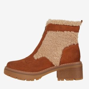Naturalizer Jett Ankle Booties Winter Boots Tawny Brown